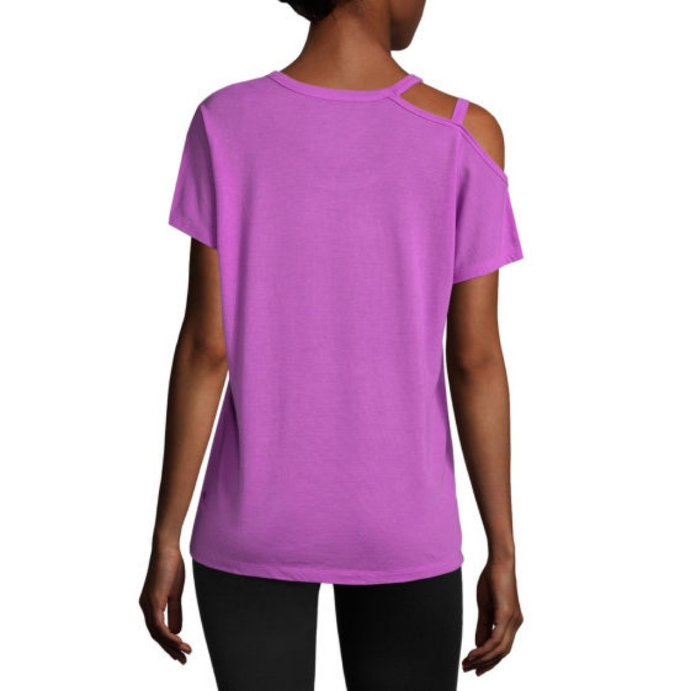 Xersion Open Shoulder Scoop Neck Tee - Tall - Picture 2 of 2